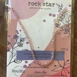 SoulKu Mystic Pink Glass Necklace